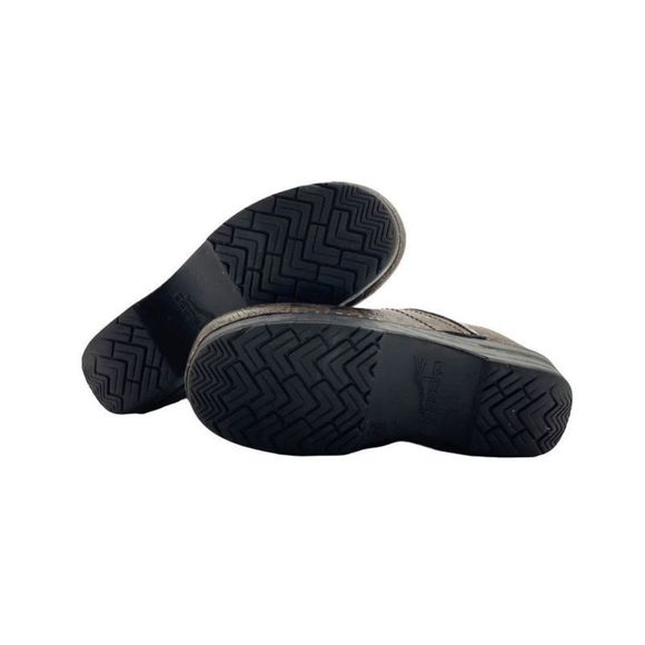 Dansko Tooled Embossed Professional Clogs Brown Leather Women’s Sz 38 - Picture 5 of 6